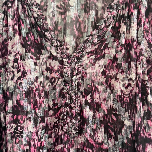 Wit & Wisdom/Democracy Purple Sparkly Blouse 1X - Picture 7 of 12